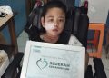 Rasya, penderita epilepsi + cerebral palsy+ skoliosis, telah menerima Sedekah Kemanusiaan