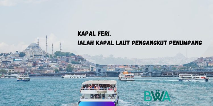 Kapal feri melintasi selat Dardanela